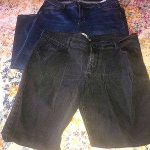 Old Navy Black Diva Jeans Denim Rockstar Mid-Rise